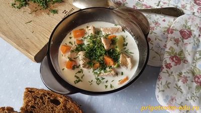 Финский сливочный суп с рыбой